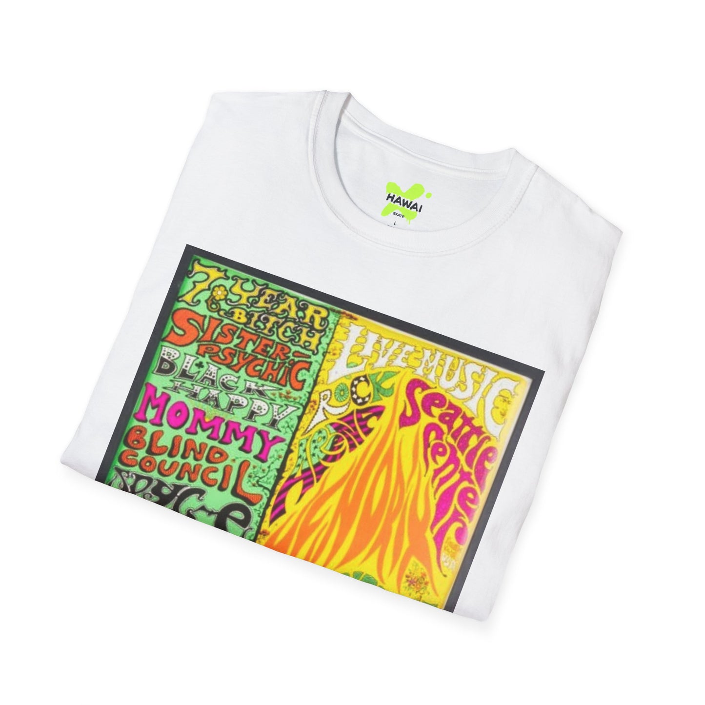 Retro Music Festival Unisex Softstyle T-Shirt - Vibrant Graphic Design