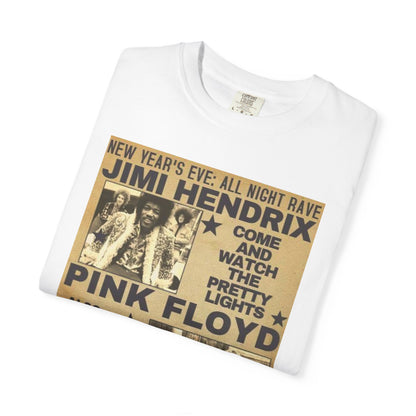 Retro Band Concert T-Shirt - Jimi Hendrix & Pink Floyd Tribute
