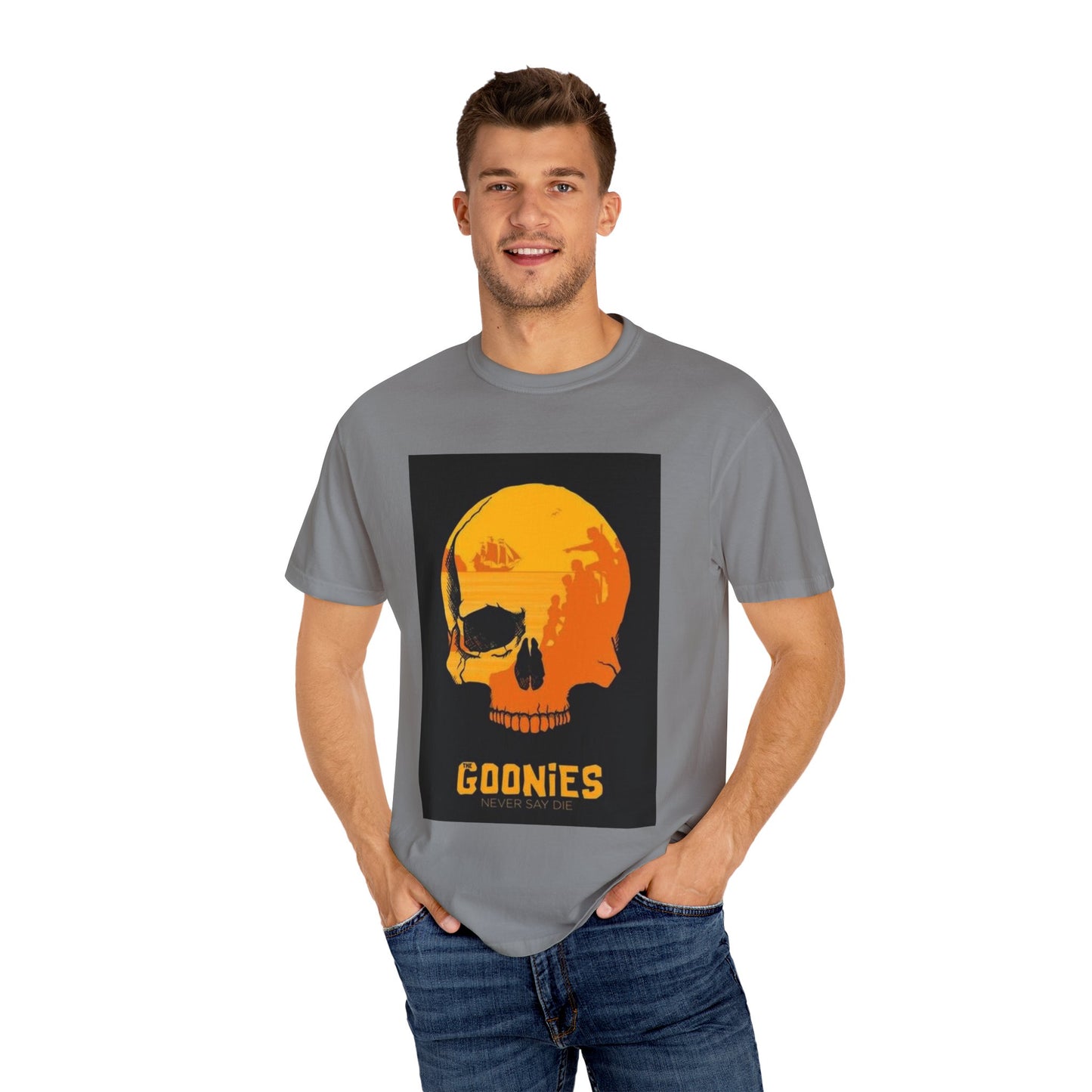 Retro Goonies Skull Tee - Unisex Garment-Dyed T-Shirt