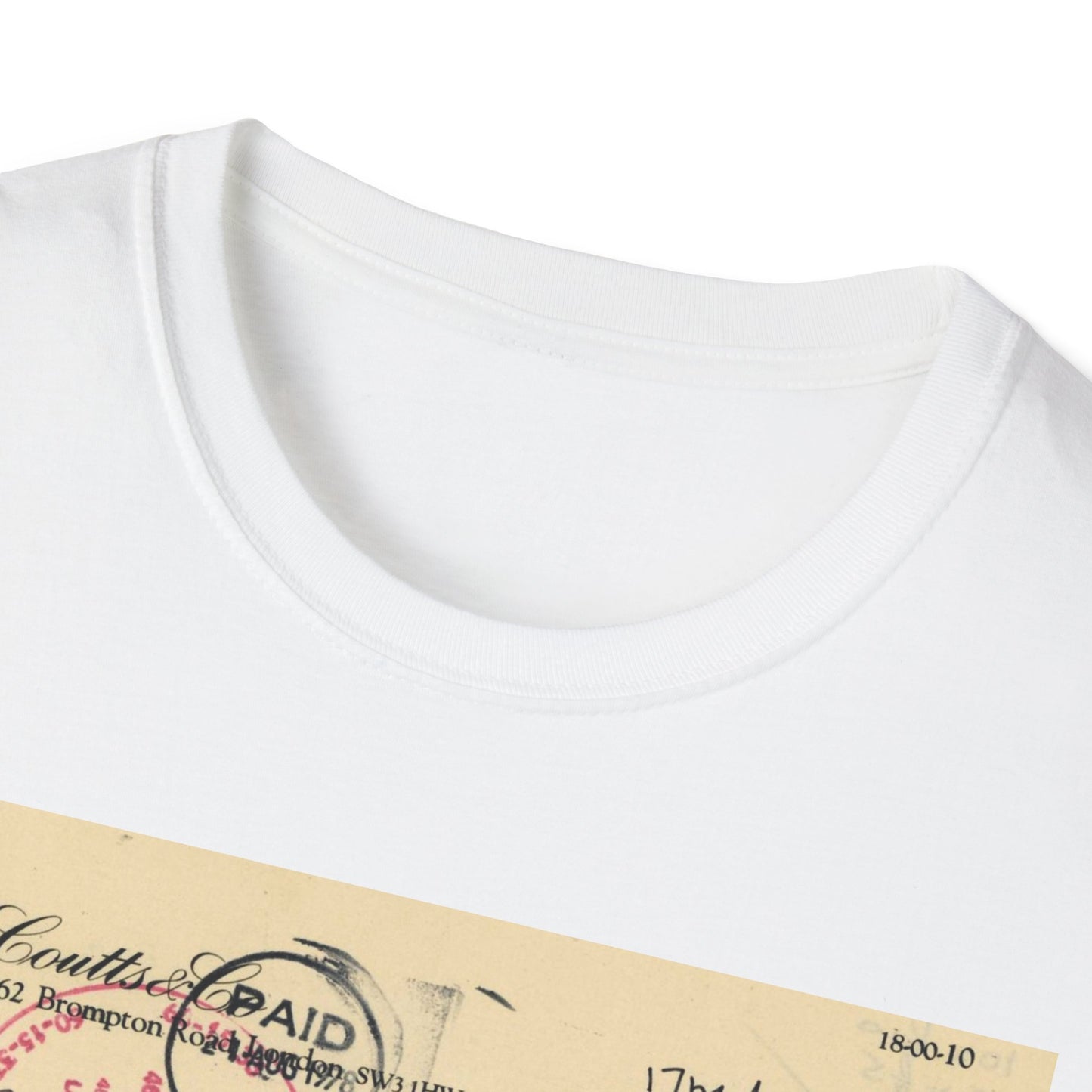 Vintage Document Unisex Softstyle T-Shirt - Paid Graphic Tee