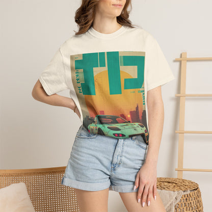 Retro Sunset Racing T-Shirt — Vintage Sports Car Graphic