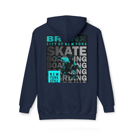 NYC Inspired Unisex Hoodie, Skate Style, Streetwear Sweatshirt, Casual Layer, Gift for Him/Her, Made in USA