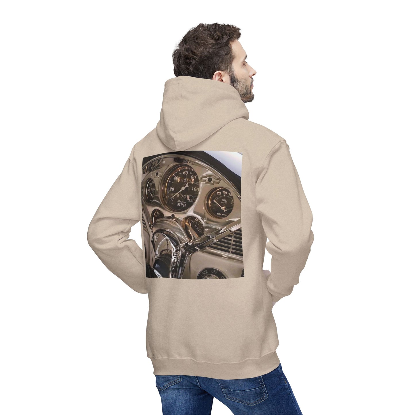 Vintage Car Dashboard Unisex Hooded Sweatshirt