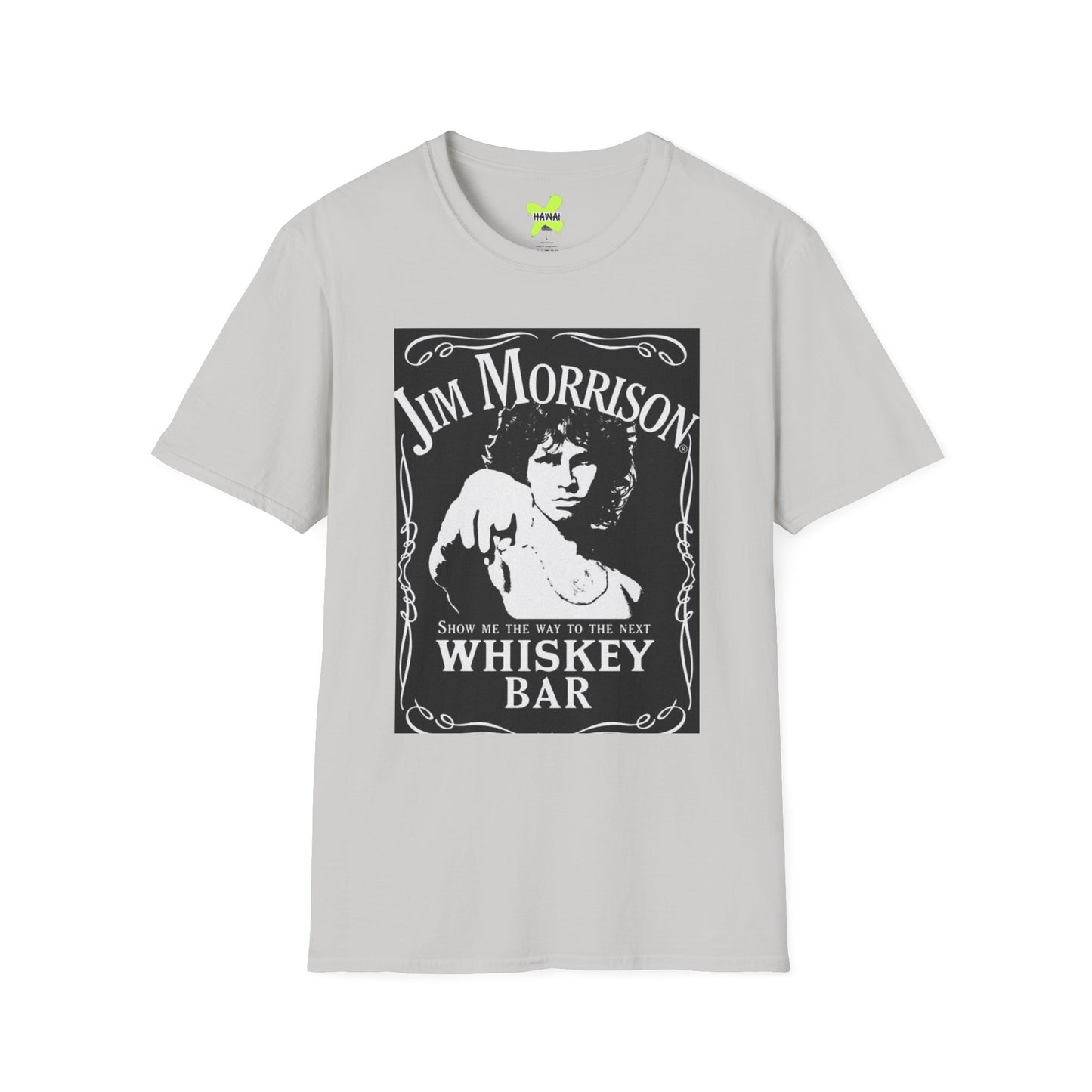 Jim Morrison Whiskey Bar Unisex Softstyle T-Shirt - Vintage Rock Apparel