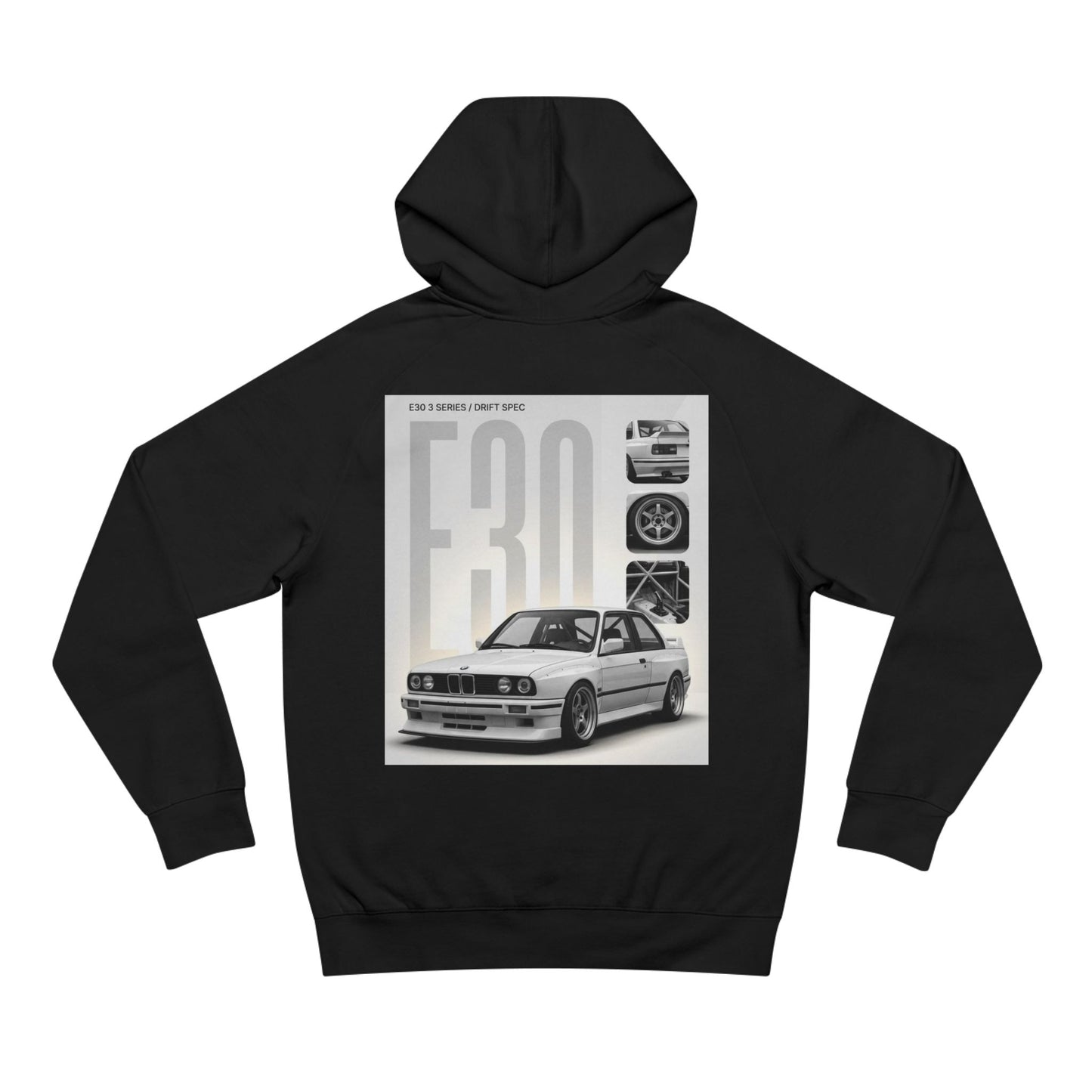 BMW E30 Hoodie — Vintage Motorsport Graphic Pullover