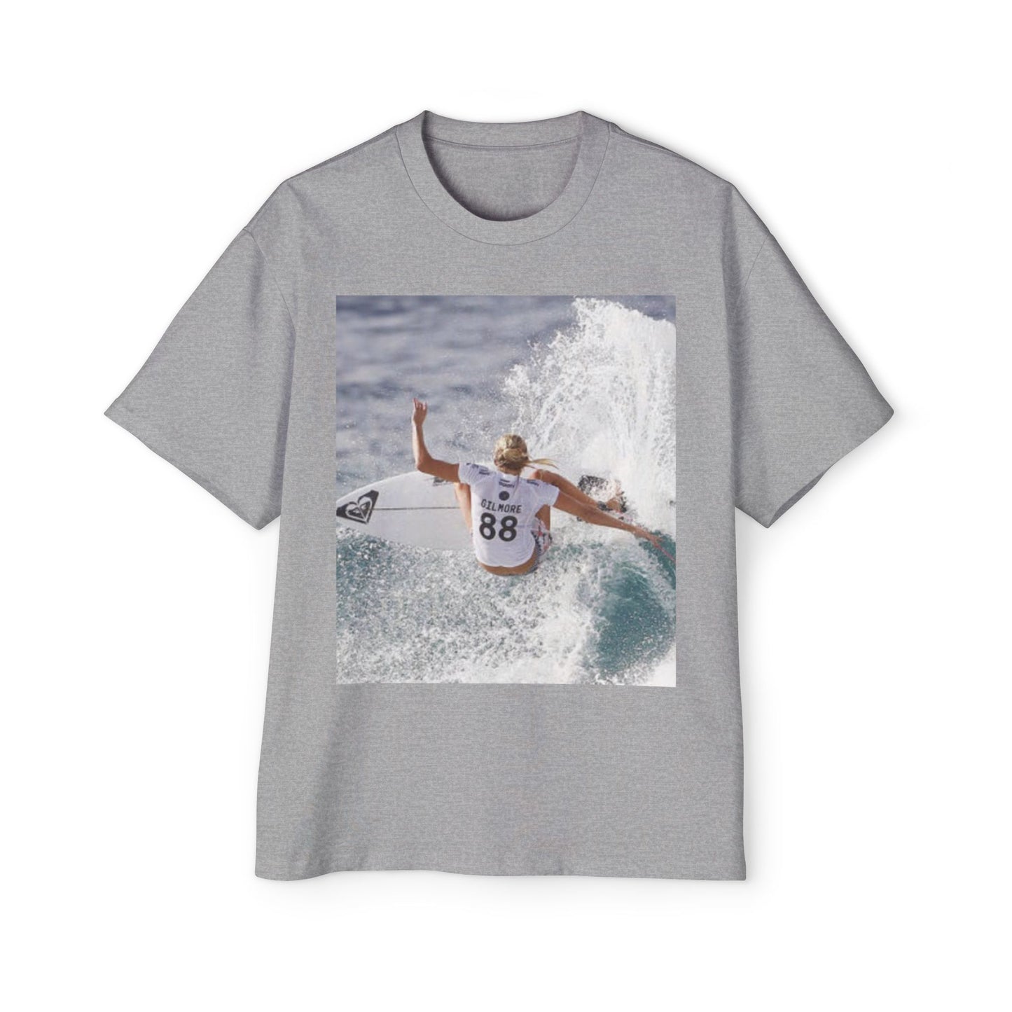 Surf Photo Oversized Tee — Wave Rider Graphic T-Shirt