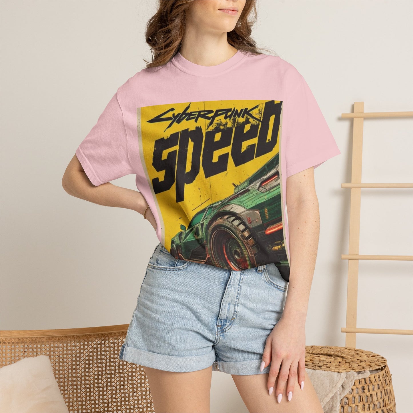 Cyberpunk Speed T-Shirt — Retro Racing Car Graphic Tee