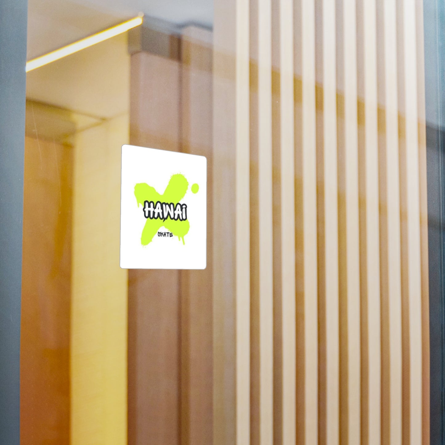 Hawaii Skate Neon Splash Kiss-Cut Vinyl Sticker