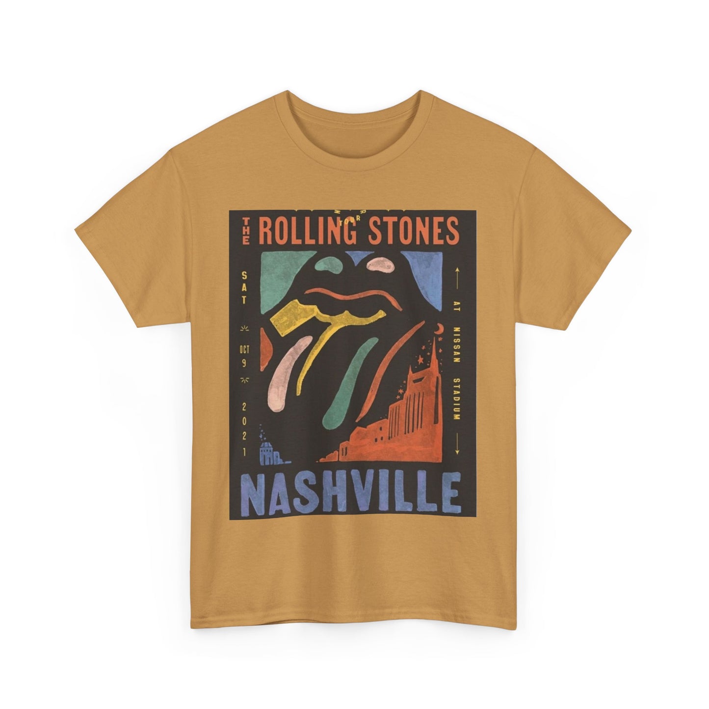 Retro Rolling Stones Nashville Tee, Vintage Band Shirt, Unisex Cotton T-Shirt, Music Lover Gift, Concert Attire, Festival Wear