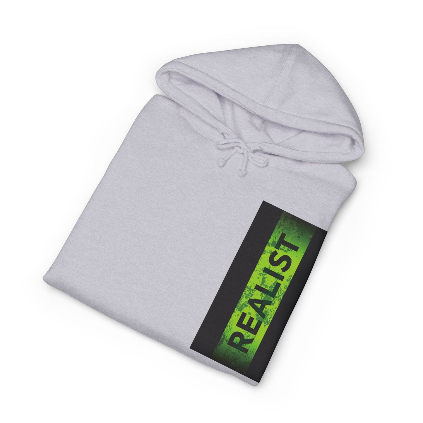 Realist Ghost Hoodie — Neon Yellow Graphic Pullover