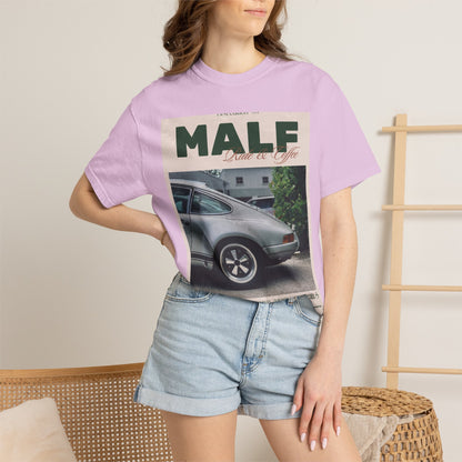 Vintage Porsche Photo Tee — "MALF Live to Ride" Graphic T-Shirt