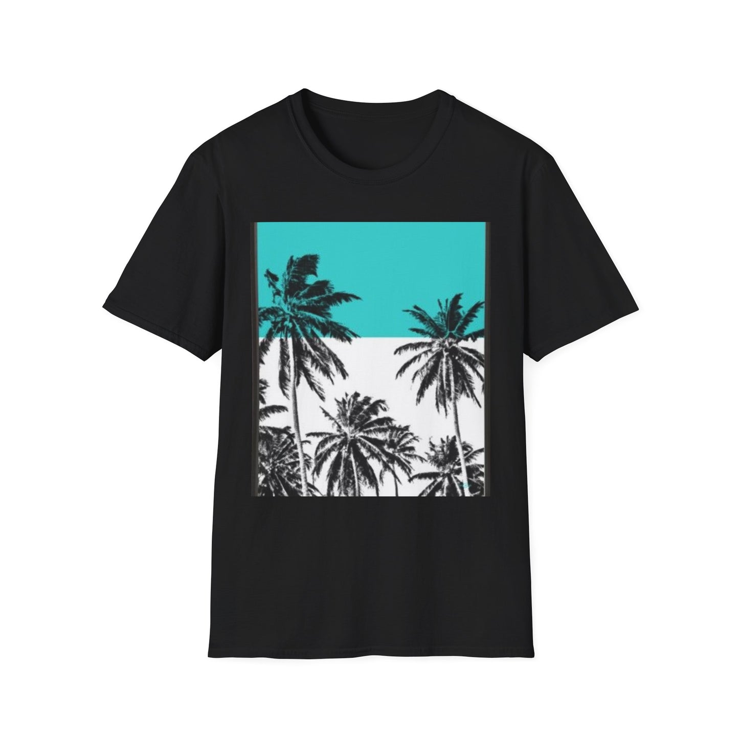 Tropical Palm Tree T-Shirt, Beach Vibes Tee, Summer Casual Wear, Vacation Top, Unisex Softstyle Shirt, Gift for Nature Lovers