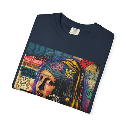 Artistic Unisex Garment-Dyed T-shirt - 'This Is Not a Girl with Great Hair' Design