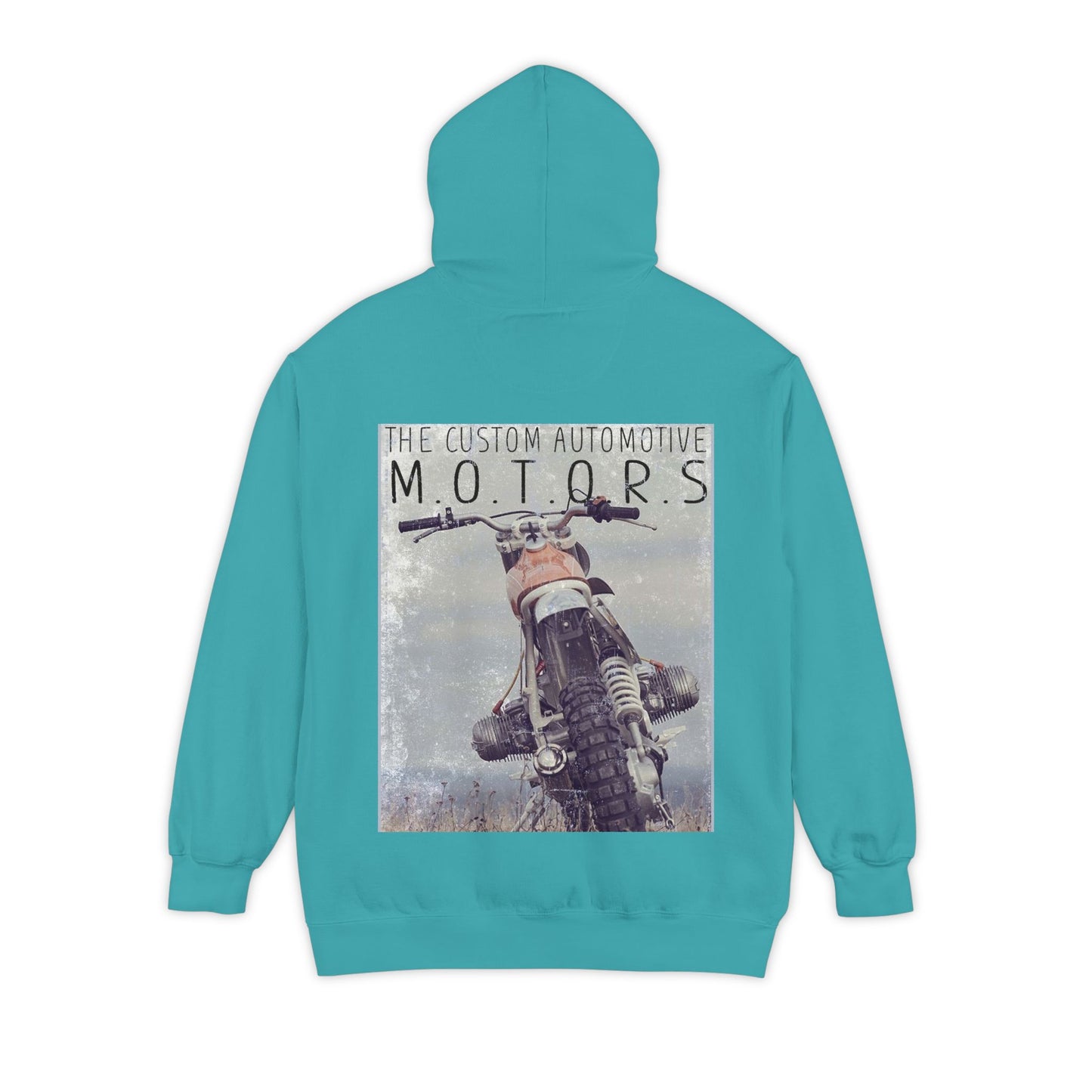 White Hoodie with Retro Skate Sticker Graphic — Vintage Skateboard Design