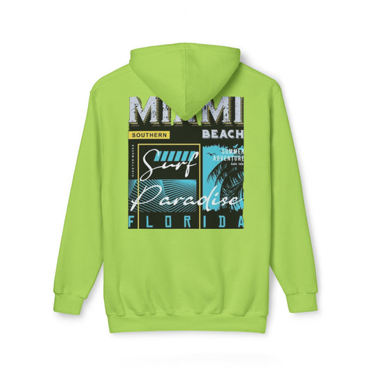 Miami Paradise Surf Unisex Hooded Sweatshirt - Made in USA