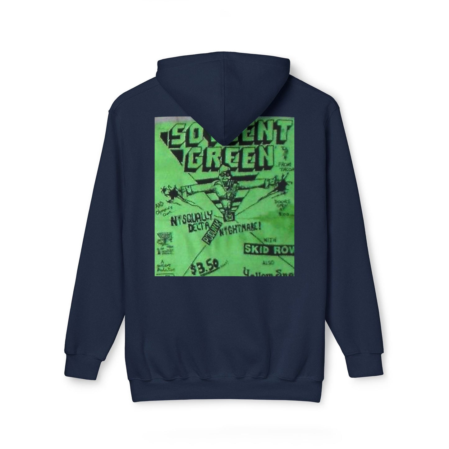Retro Graphic Unisex Hooded Sweatshirt - 'Solvent Green' Design