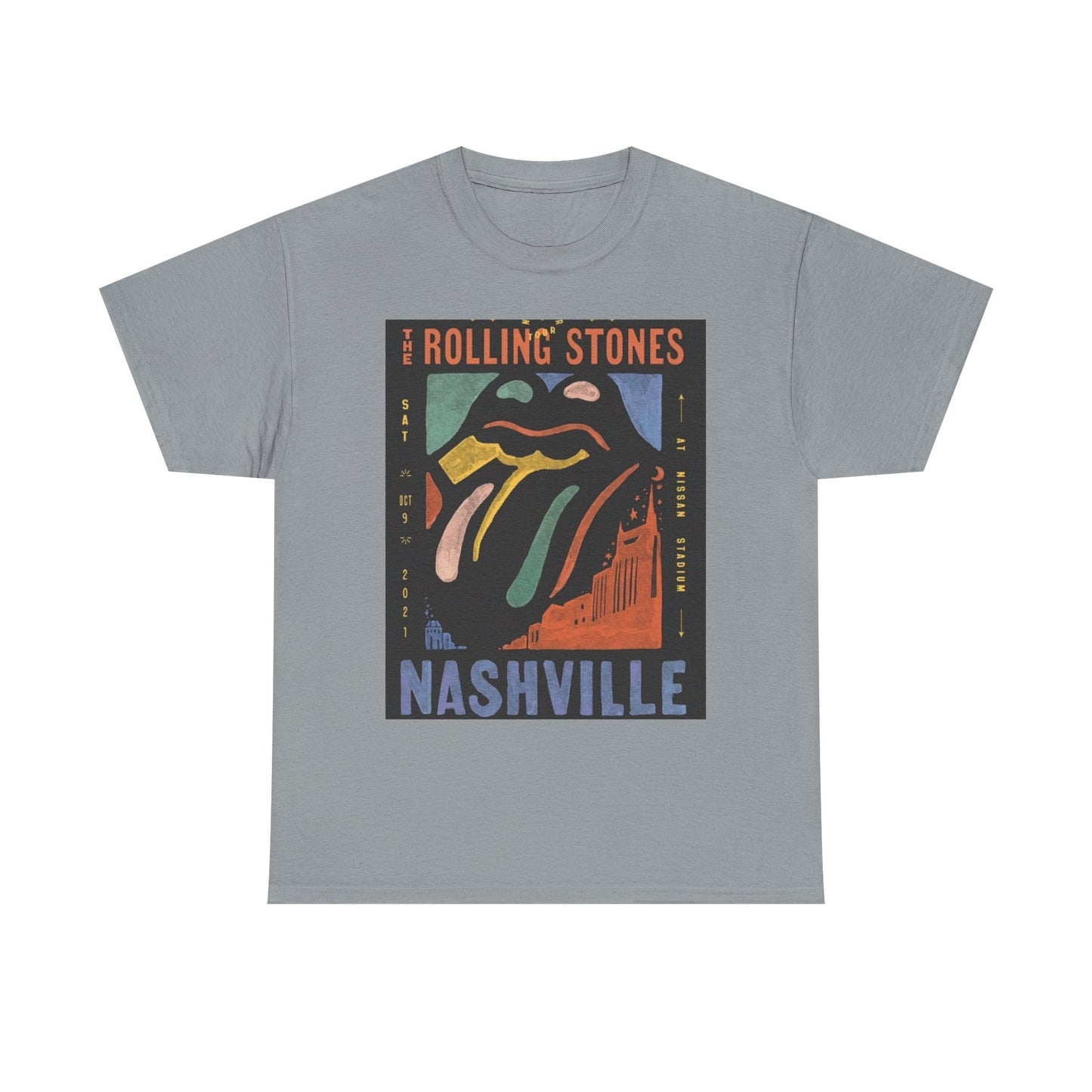 Retro Rolling Stones Nashville Tee, Vintage Band Shirt, Unisex Cotton T-Shirt, Music Lover Gift, Concert Attire, Festival Wear