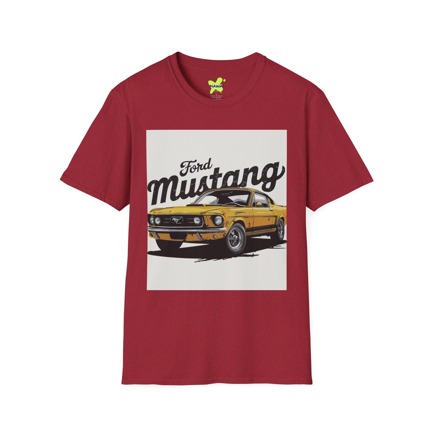 Vintage Ford Mustang Unisex Softstyle T-Shirt - Classic Car Lover Tee