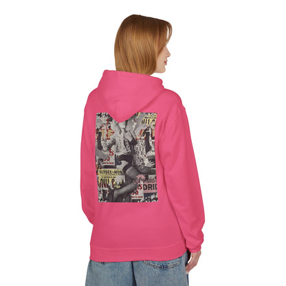 Vintage Graphic Unisex Midweight Fleece Hoodie - Soft Comfortable Layering