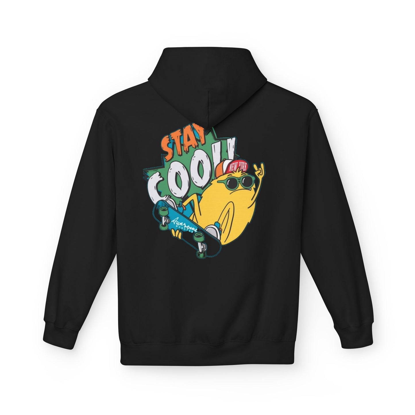 Stay Cool! Unisex Softstyle Fleece Hoodie - Fun & Comfy Skatewear