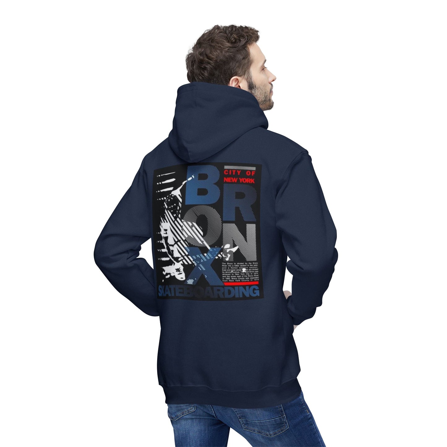 Bronx Skateboarding Unisex Hooded Sweatshirt | Urban Fashion, Gift for Skaters, Casual Streetwear, Graphic Hoodie, Cool Layering Piece