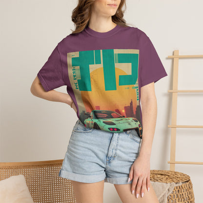Retro Sunset Racing T-Shirt — Vintage Sports Car Graphic