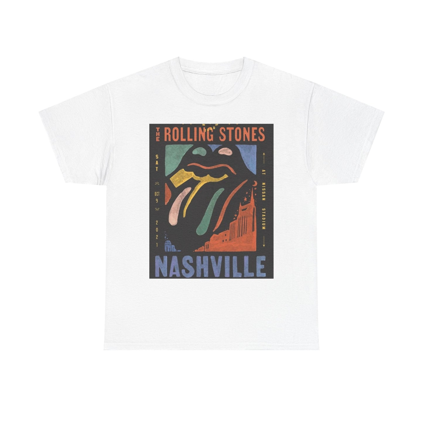 Retro Rolling Stones Nashville Tee, Vintage Band Shirt, Unisex Cotton T-Shirt, Music Lover Gift, Concert Attire, Festival Wear