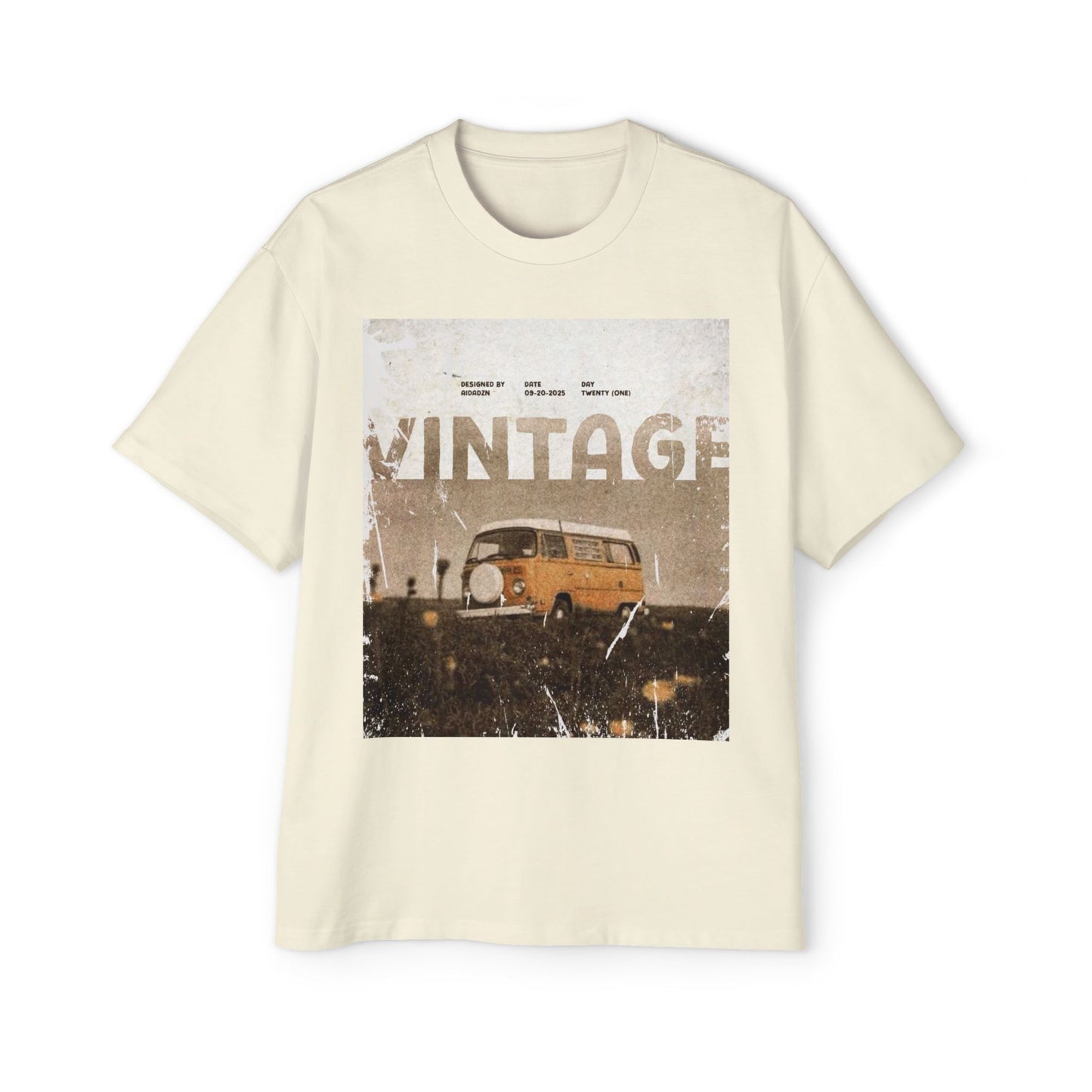 Vintage Van Graphic Tee – Retro 'VINTAGE' Camper T‑Shirt