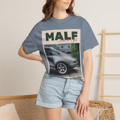 Vintage Porsche Photo Tee — "MALF Live to Ride" Graphic T-Shirt