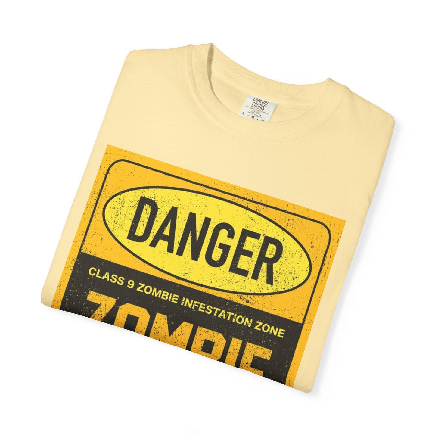 Zombie Zone T-Shirt - Unisex Danger Graphic Tee for Halloween & Horror Fans