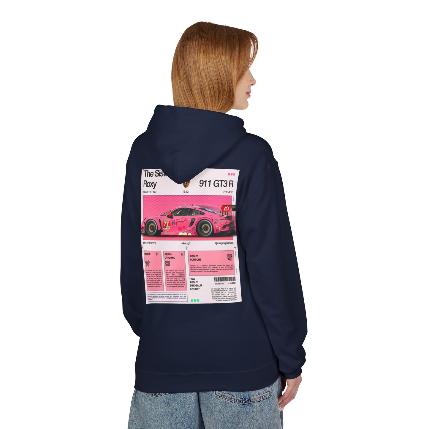 Racing-Inspired Unisex Fleece Hoodie - The Sister Roxy Design