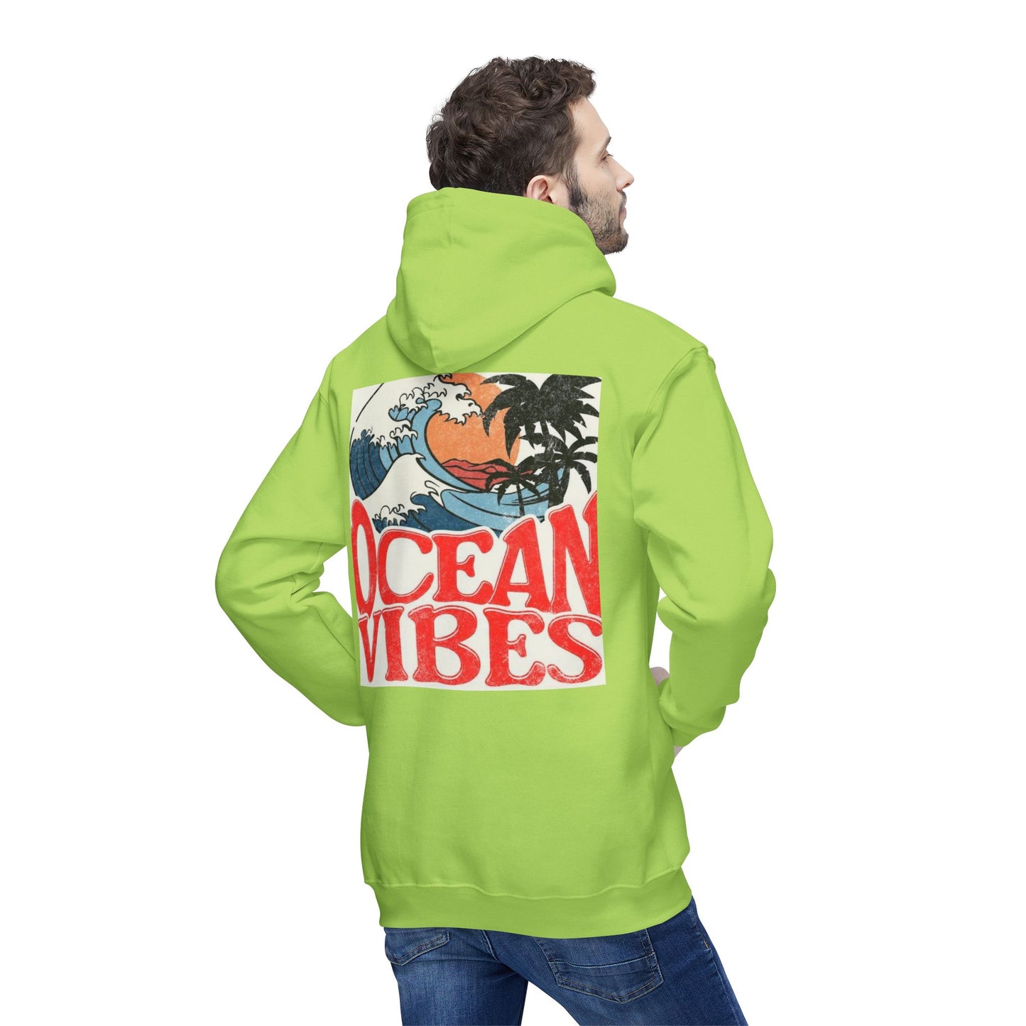Ocean Vibes Unisex Hooded Sweatshirt | Casual Beachwear for Relaxed Days