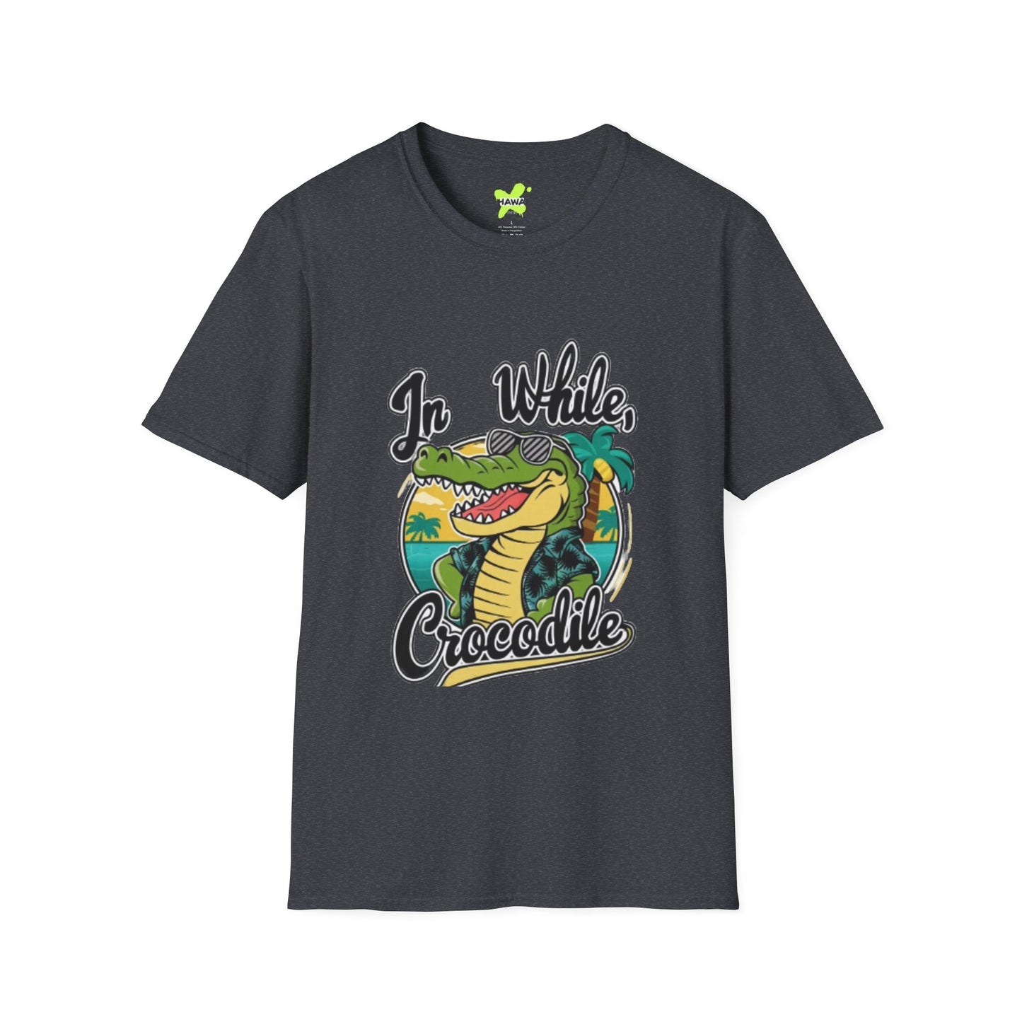 In Wild Crocodile Unisex Softstyle T-Shirt - Fun Graphic Tee for Animal Lovers