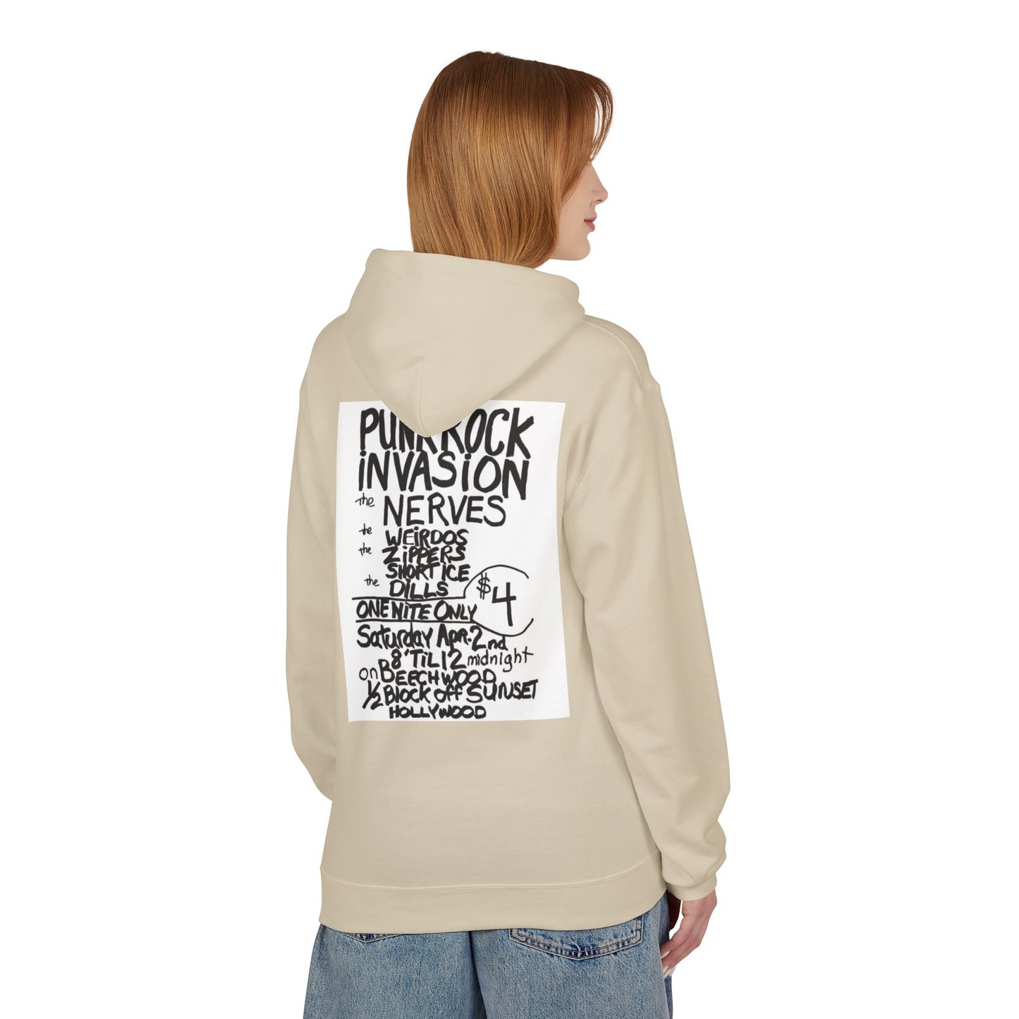 Unisex Punk Rock Fleece Hoodie - Softstyle, Cozy, Perfect for Concerts