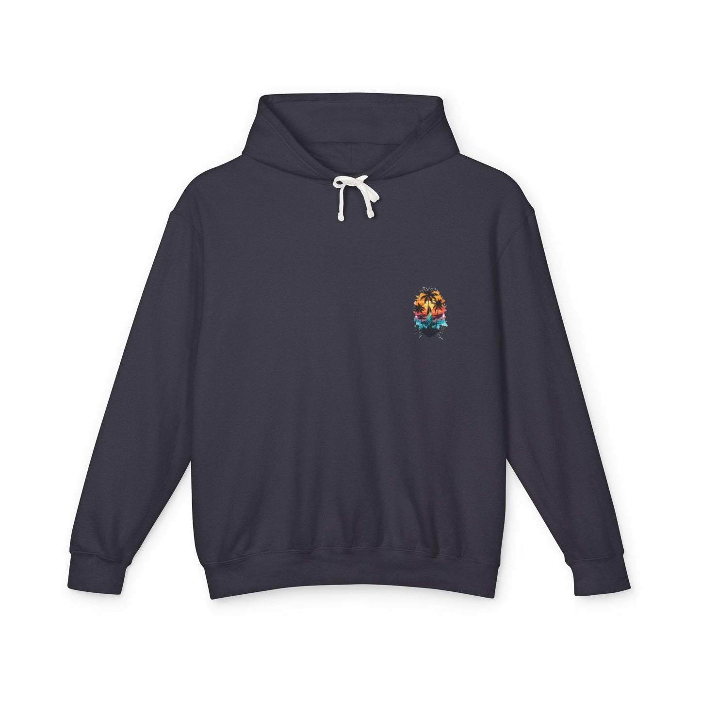 Coastal Sunset Surf Hoodie - Unisex Lightweight Hooded Sweatshirt