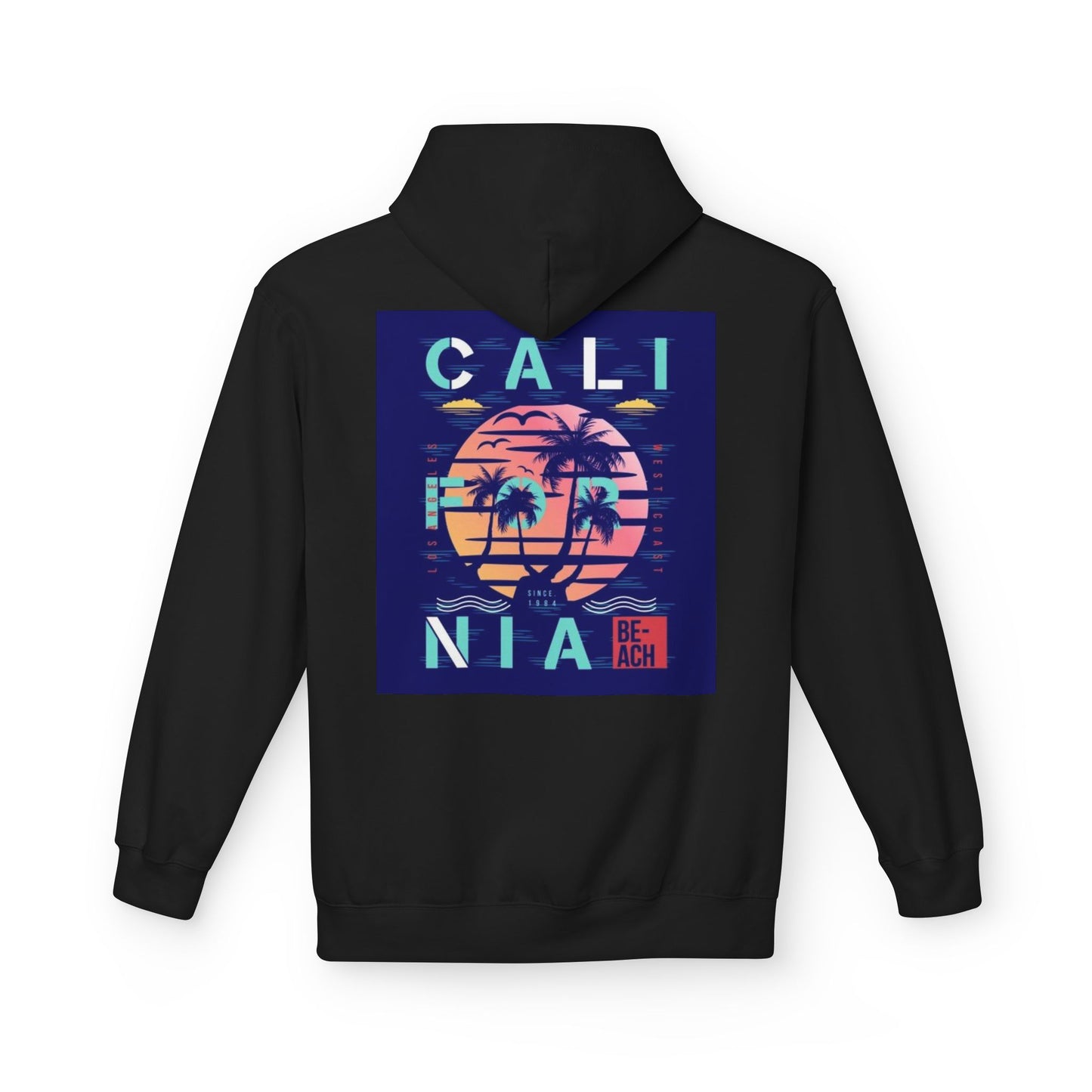 California Beach Vibes Unisex Fleece Hoodie - Softstyle Midweight Sweatshirt