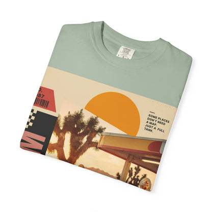 Freedom Road T-Shirt — Retro Desert Sunset Vintage Car Graphic