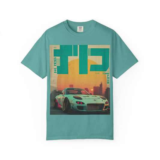 Retro Sunset Racing T-Shirt — Vintage Sports Car Graphic