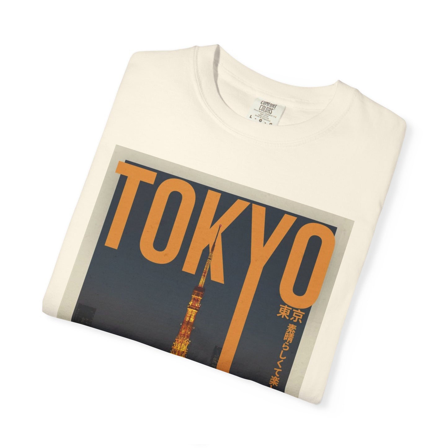 Tokyo Nightscape Graphic T-Shirt — Vintage Japan Tower Travel Poster Tee