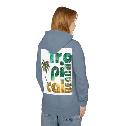 Tropical Beach Vibes Lightweight Unisex Hoodie