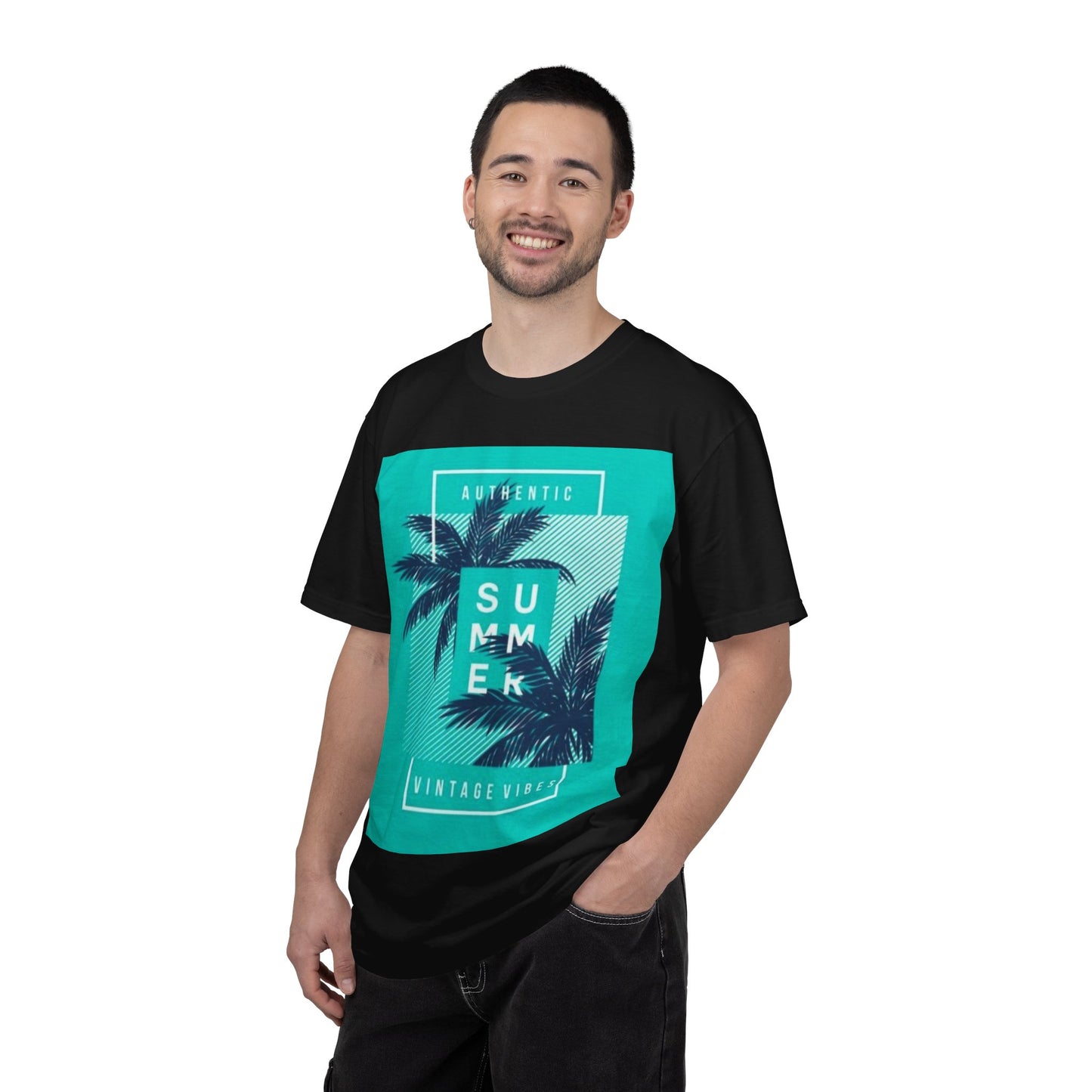 Summer Vintage Vibes T-Shirt — Palm Tree Graphic Tee