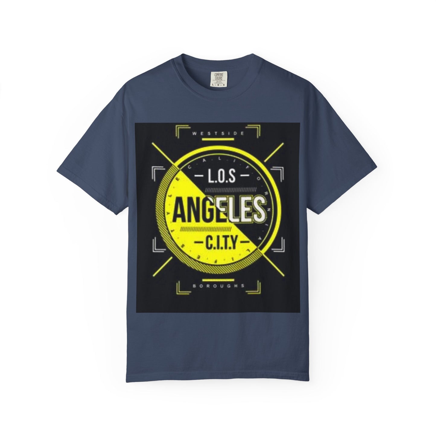 Unisex Garment-Dyed T-Shirt with Automotive Wheel Design