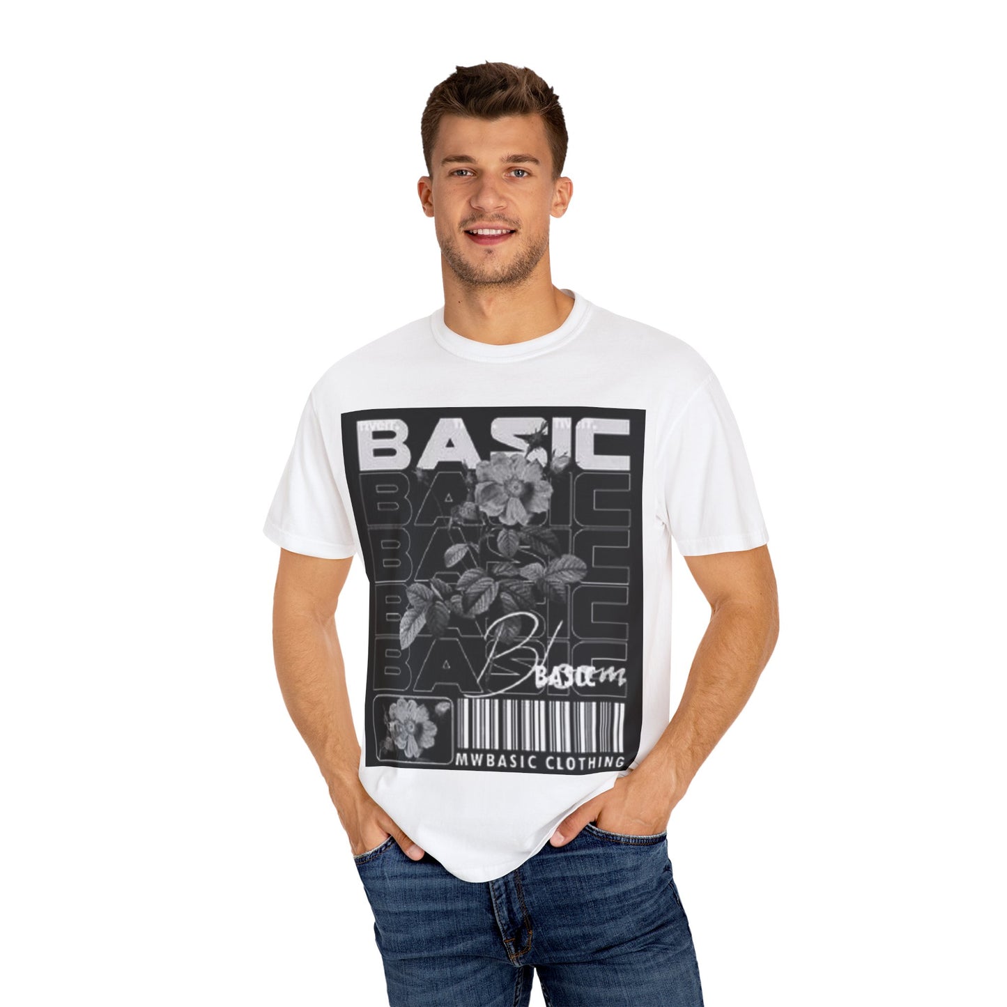 Trendy Graphic T-Shirt, Basic Floral Print Tee, Unisex Fashion Top, Everyday Wear, Gift for Friends, Relaxed Style, Casual Wear