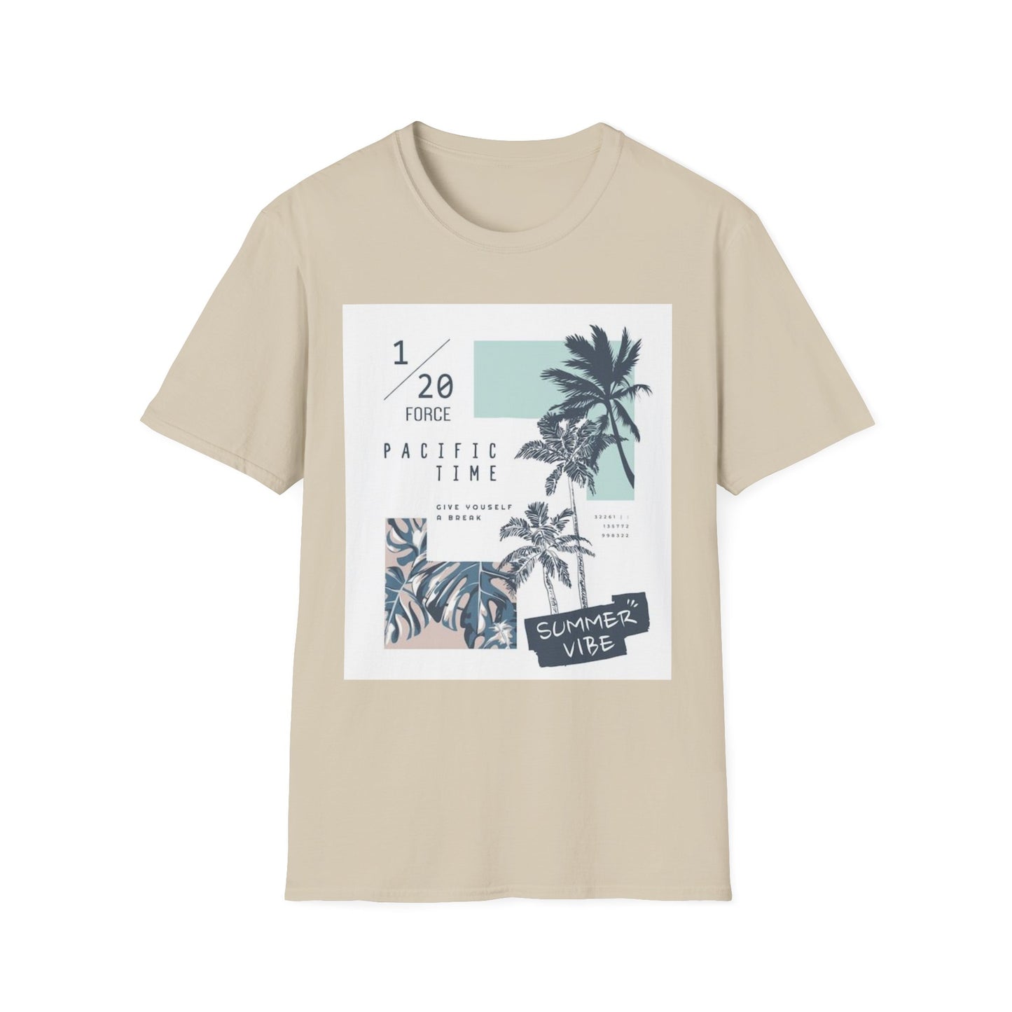 Summer Vibe Unisex Softstyle T-Shirt - Pacific Time Graphic Tee