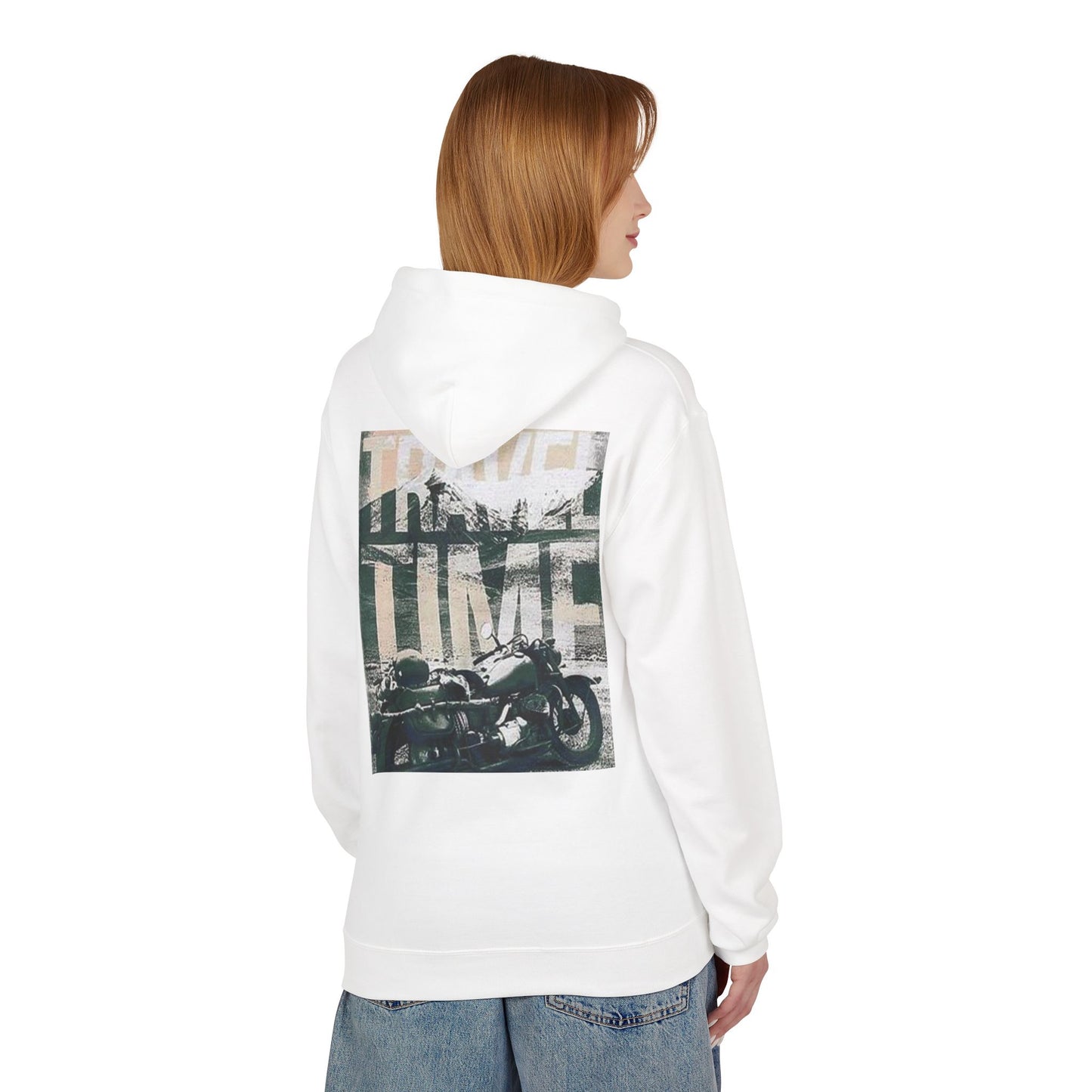Travel Time Motorcycle Hoodie — Vintage Road Trip Graphic Hoodie