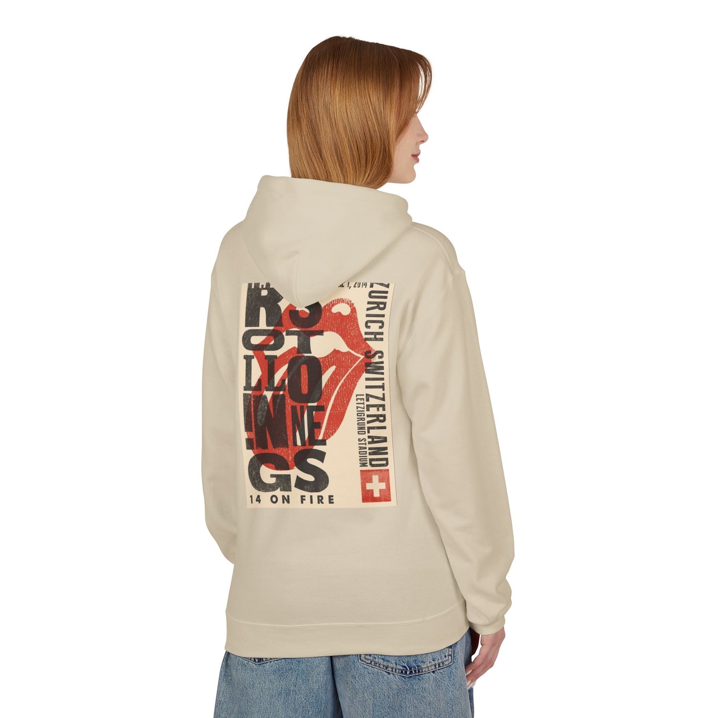Retro Rock Band Fleece Hoodie - Unisex Softstyle with Vintage Concert Design