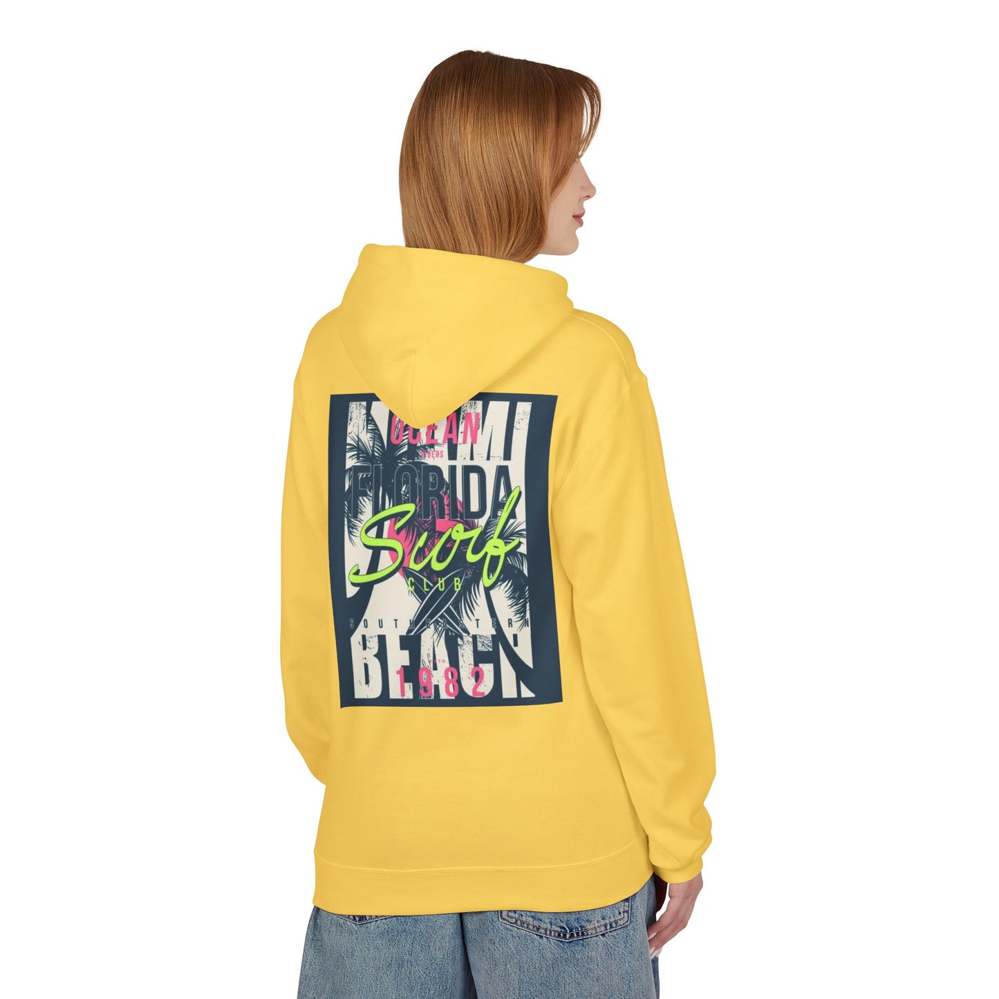 Retro Florida Beach Hoodie - Unisex Softstyle Fleece for Summer Vibes