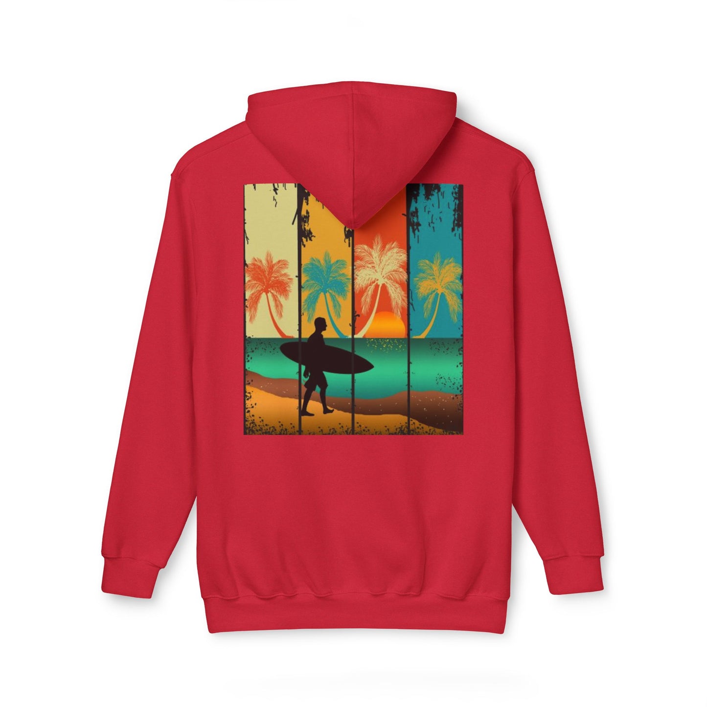 Vintage Surf Paradise Unisex Hooded Sweatshirt