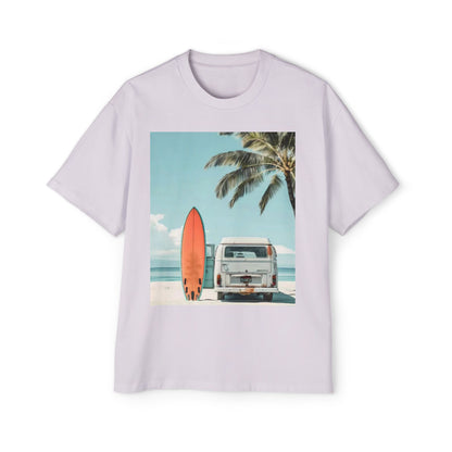 Surf Van Beach T-Shirt — Vintage Palm & Surfboard Graphic Tee