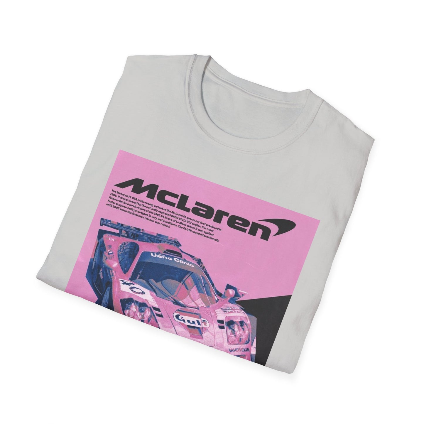 Retro McLaren Racing T-Shirt - Unisex Softstyle Tee for Car Enthusiasts